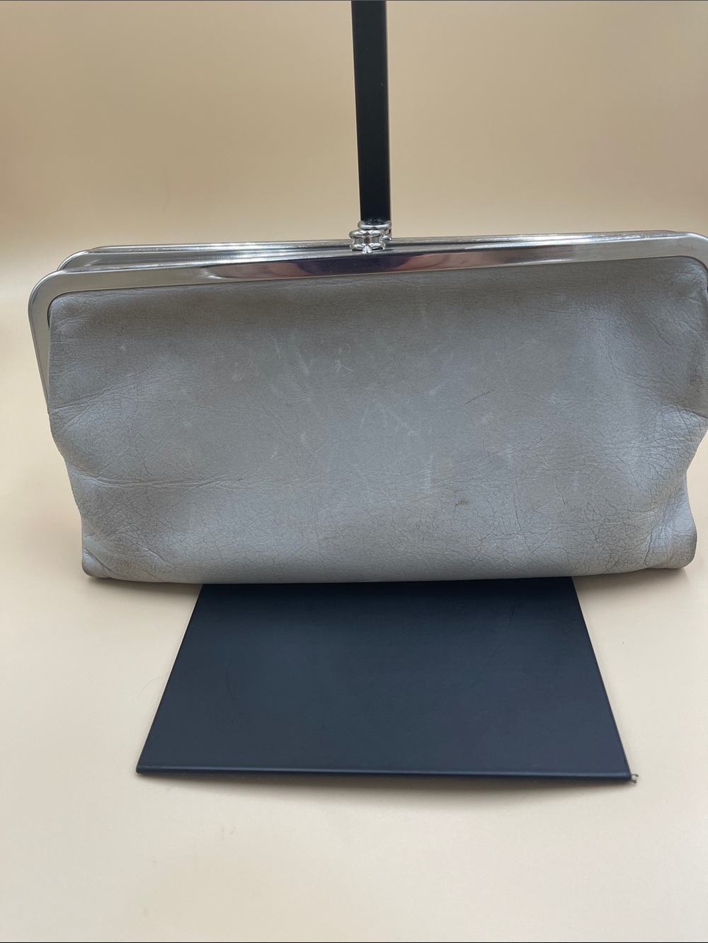 Hobo Classic Silver Frame Clutch - Women's Evening Bag or Wallet